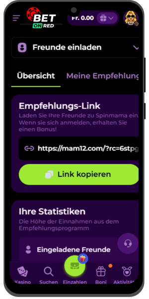 Änderung des Passworts BetOnRed 