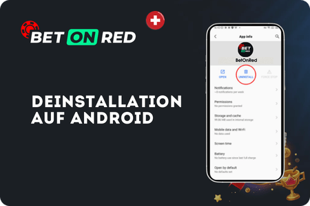 Deinstallation auf Android BetOnRed 